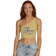 Load image into Gallery viewer, George Washington University Gold One Shoulder Top