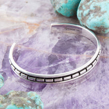 Load image into Gallery viewer, Geometric All Sterling Silver Cuff Bracelet