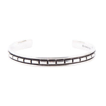 Load image into Gallery viewer, Geometric All Sterling Silver Cuff Bracelet