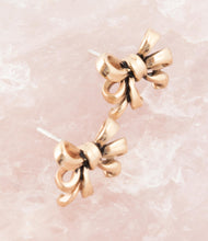 Load image into Gallery viewer, Gifted Golden Bow Post Earrings