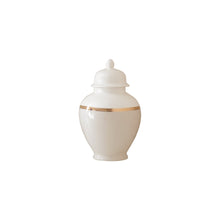Load image into Gallery viewer, Beige Color Block Ginger Jar with Gold Accent