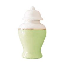 Load image into Gallery viewer, Spring Green Color Block Ginger Jar with Gold Accent
