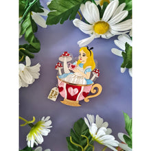 Load image into Gallery viewer, Girl in a Teacup Brooch by Cherryloco