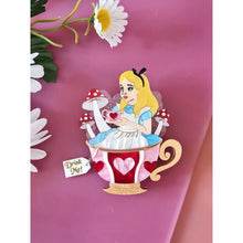 Load image into Gallery viewer, Girl in a Teacup Brooch by Cherryloco