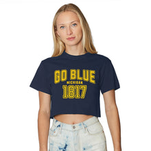 Load image into Gallery viewer, University of Michigan Go Blue Navy Tee