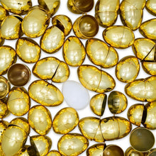 Load image into Gallery viewer, Set of 48 Plastic Eggs: 47 Metallic Gold and 1 Surprise White Egg