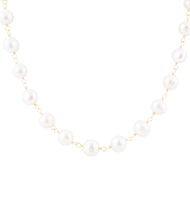 Load image into Gallery viewer, Golden Chain and White Pearl Necklaces