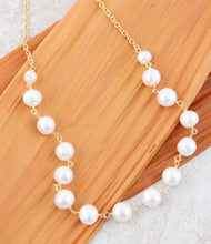Load image into Gallery viewer, Golden Chain and White Pearl Necklaces