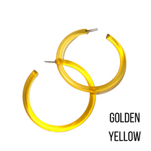 Load image into Gallery viewer, Bangle Lucite Hoop Earrings - 3 Inch