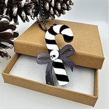 Load image into Gallery viewer, Gothic Candy Cane Brooch by Cherryloco