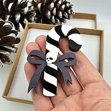 Load image into Gallery viewer, Gothic Candy Cane Brooch by Cherryloco