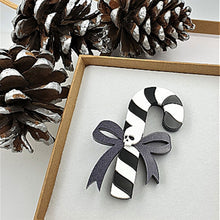 Load image into Gallery viewer, Gothic Candy Cane Brooch by Cherryloco