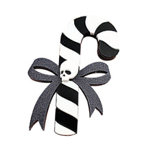 Load image into Gallery viewer, Gothic Candy Cane Brooch by Cherryloco