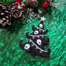 Load image into Gallery viewer, Gothic Christmas Tree Brooch by Cherryloco