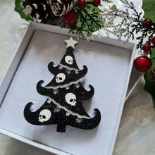 Load image into Gallery viewer, Gothic Christmas Tree Brooch by Cherryloco