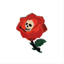 Load image into Gallery viewer, RED Gothic Rose Brooch by Cherryloco
