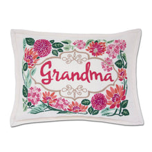 Load image into Gallery viewer, Grandma Love Letters Hand-Embroidered Pillow by CatStudio