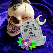 Load image into Gallery viewer, There Better be Dogs Gravestone Epitaph Brooch by Cherryloco