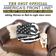 Load image into Gallery viewer, EL10-017 Official America's Front Line Thin Gray Line Correctional Officer Round Blanket Bedding Sofa Couch Throw