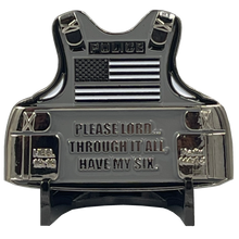 Load image into Gallery viewer, BL10-016 Correctional Officer's Prayer God Almighty Challenge Coin Thin Gray Line CO Corrections