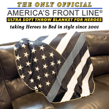 Load image into Gallery viewer, EL10-017 Official America's Front Line Thin Gray Line Correctional Officer Round Blanket Bedding Sofa Couch Throw