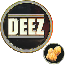 Load image into Gallery viewer, GL2-004 Deez Nuts challenge coin with 3D nuts Correctional Officer CO Corrections Funny Gag Gift Thin Gray Line