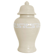 Load image into Gallery viewer, Beige Greek Key Ginger Jars