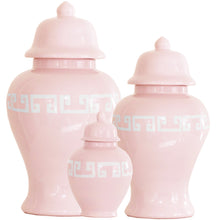 Load image into Gallery viewer, Cherry Blossom Pink Greek Key Ginger Jars