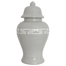 Load image into Gallery viewer, Light Gray Greek Key Ginger Jars