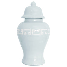 Load image into Gallery viewer, Hydrangea Blue Greek Key Ginger Jars