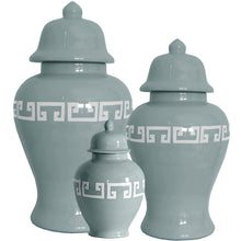 Load image into Gallery viewer, Lamb's Ear Blue Greek Key Ginger Jars