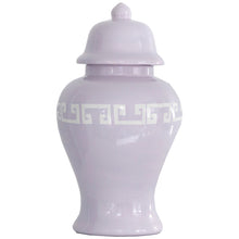Load image into Gallery viewer, Light Lavender Greek Key Ginger Jars