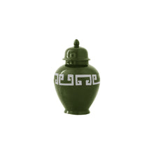Load image into Gallery viewer, Moss Green Greek Key Ginger Jars