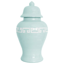 Load image into Gallery viewer, Robin's Egg Greek Key Ginger Jars