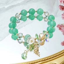 Load image into Gallery viewer, Green Jade Bloom Of Luck &amp; Wealth Bracelet