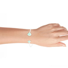 Load image into Gallery viewer, Green Chrysophase Open Sterling Silver Cuff Bracelet