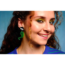 Load image into Gallery viewer, Green Ghost Earrings by Laliblue