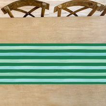 Load image into Gallery viewer, Green Stripe Table Runner
