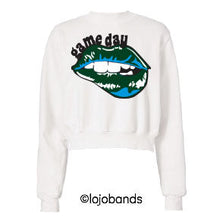 Load image into Gallery viewer, Game Day Lips Cropped Sweatshirt