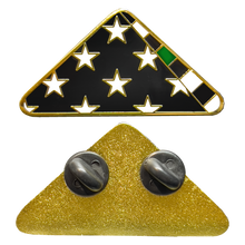 Load image into Gallery viewer, PBX-004-F Thin Green Line Police Honor Guard Folded US Flag Pin CBP Border Patrol Army Marines Military Veteran