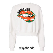 Load image into Gallery viewer, Game Day Lips Cropped Sweatshirt