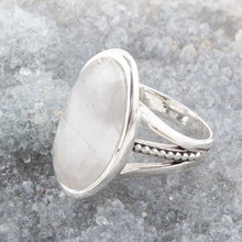 Load image into Gallery viewer, Grey Quartz and Sterling Silver Oval Ring