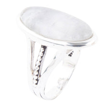 Load image into Gallery viewer, Grey Quartz and Sterling Silver Oval Ring