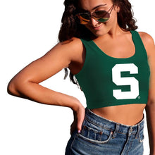 Load image into Gallery viewer, Michigan State Green Crop Tank Top