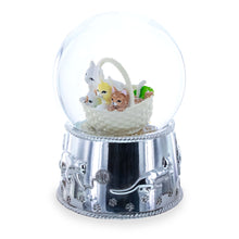 Load image into Gallery viewer, Kittens in a Basket Glass Water Snow Globe