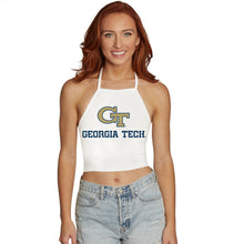 Load image into Gallery viewer, Georgia Tech White Halter Top