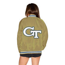 Load image into Gallery viewer, Georgia Tech Satin Letterman Bomber Jacket