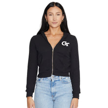 Load image into Gallery viewer, Georgia Tech Waffle Knit Zip Up Hoodie