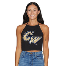 Load image into Gallery viewer, George Washington University Black Halter Top