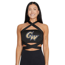 Load image into Gallery viewer, George Washington University Black Multi Way Bandeau Top